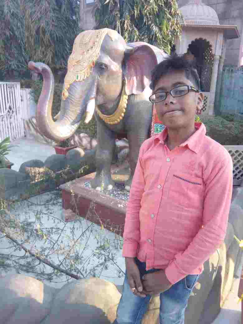 hathi in anjani mata mandir अंजनी माता मंदिर परिसर में हाथी की प्रतिमा