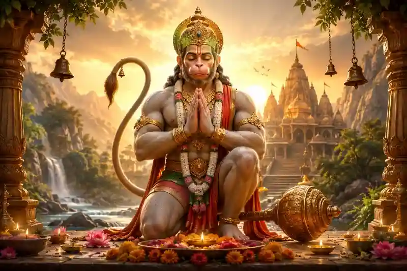हनुमान भक्ति, कथा एवं साधना हनुमान भक्ति, कथा एवं साधना का प्रतीक भगवान हनुमान का ध्यानमग्न स्वरूप