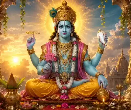 श्रावण पुत्रदा एकादशी पर भगवान श्रीहरि विष्णु की दिव्य प्रतिमा