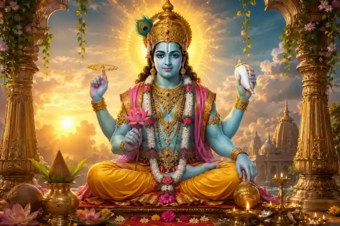श्रावण पुत्रदा एकादशी पर भगवान श्रीहरि विष्णु श्रावण पुत्रदा एकादशी पर भगवान श्रीहरि विष्णु की दिव्य प्रतिमा