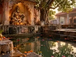 मेहंदीपुर बालाजी के कुण्डीवाले बाबा और पुराने कुंड का सांकेतिक दृश्य