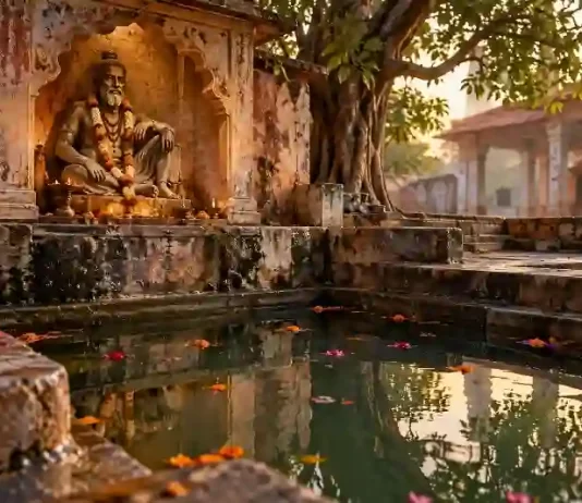 मेहंदीपुर बालाजी के कुण्डीवाले बाबा और पुराने कुंड का सांकेतिक दृश्य
